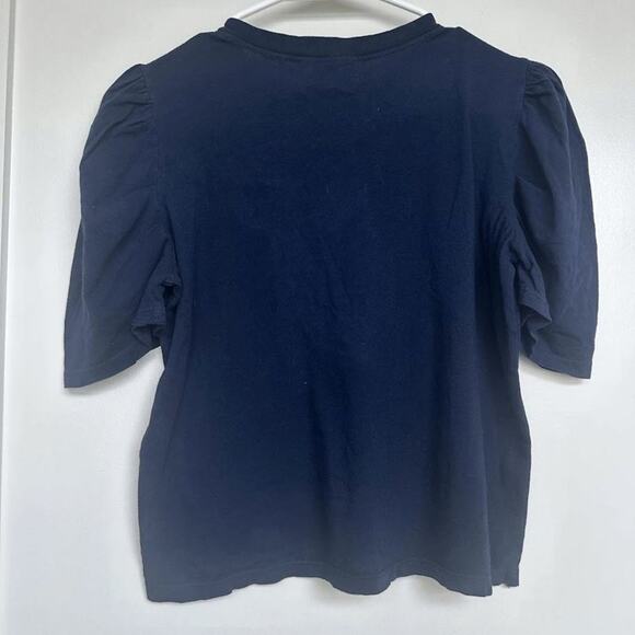 NWT Joe's Womens Night Sky Crewneck Puff Sleeve Olivia Tee Size SP JWSM1169 - Picture 3 of 6